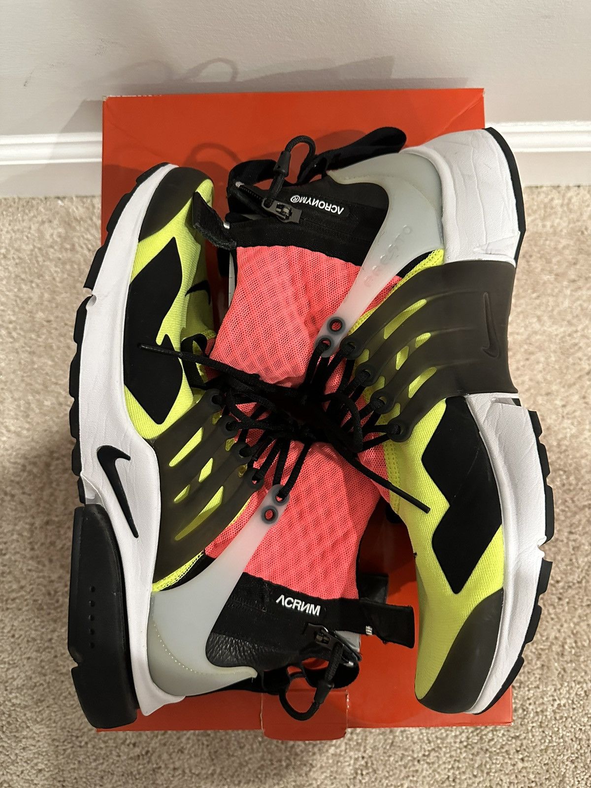 Acronym × Nike Nike Air Presto “ Acronym Volt” Size US 10.5 / EU 43-44 - 4 Thumbnail