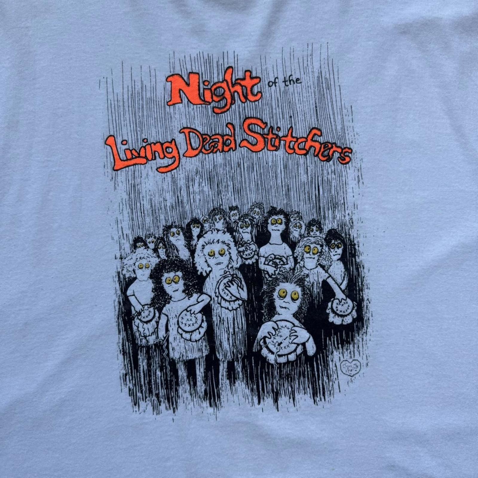 Other Night of The Living Dead Stichers Horror Vintage 90s TShirt Size US XXL / EU 58 / 5 - 4 Thumbnail