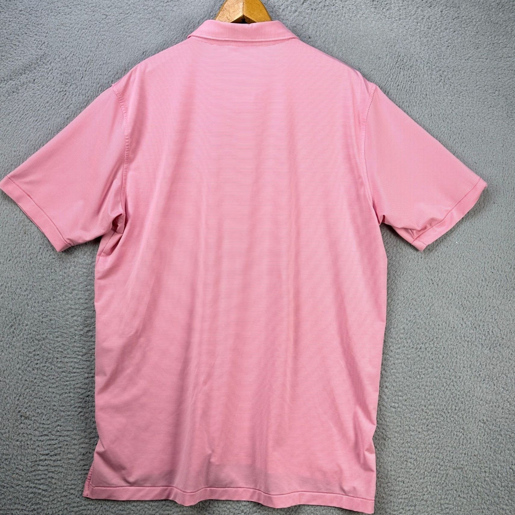 Peter Millar Peter Millar Summer Comfort Shirt Polo Men XL Pink Pinstripes Stretch Rugby Golf Shirt Size US XL / EU 56 / 4 - 3 Thumbnail