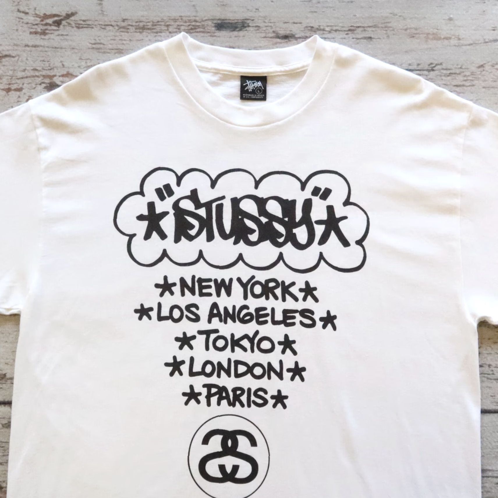Vintage VINTAGE Stussy Tee Shirt L White Chapter Stores Haze 90s Mens T-Shirt Size US L / EU 52-54 / 3 - 2 Thumbnail