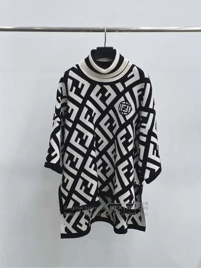 Fendi Fendi Black and white full print turtleneck sweater Size M / US 6-8 / IT 42-44 - 1 Thumbnail