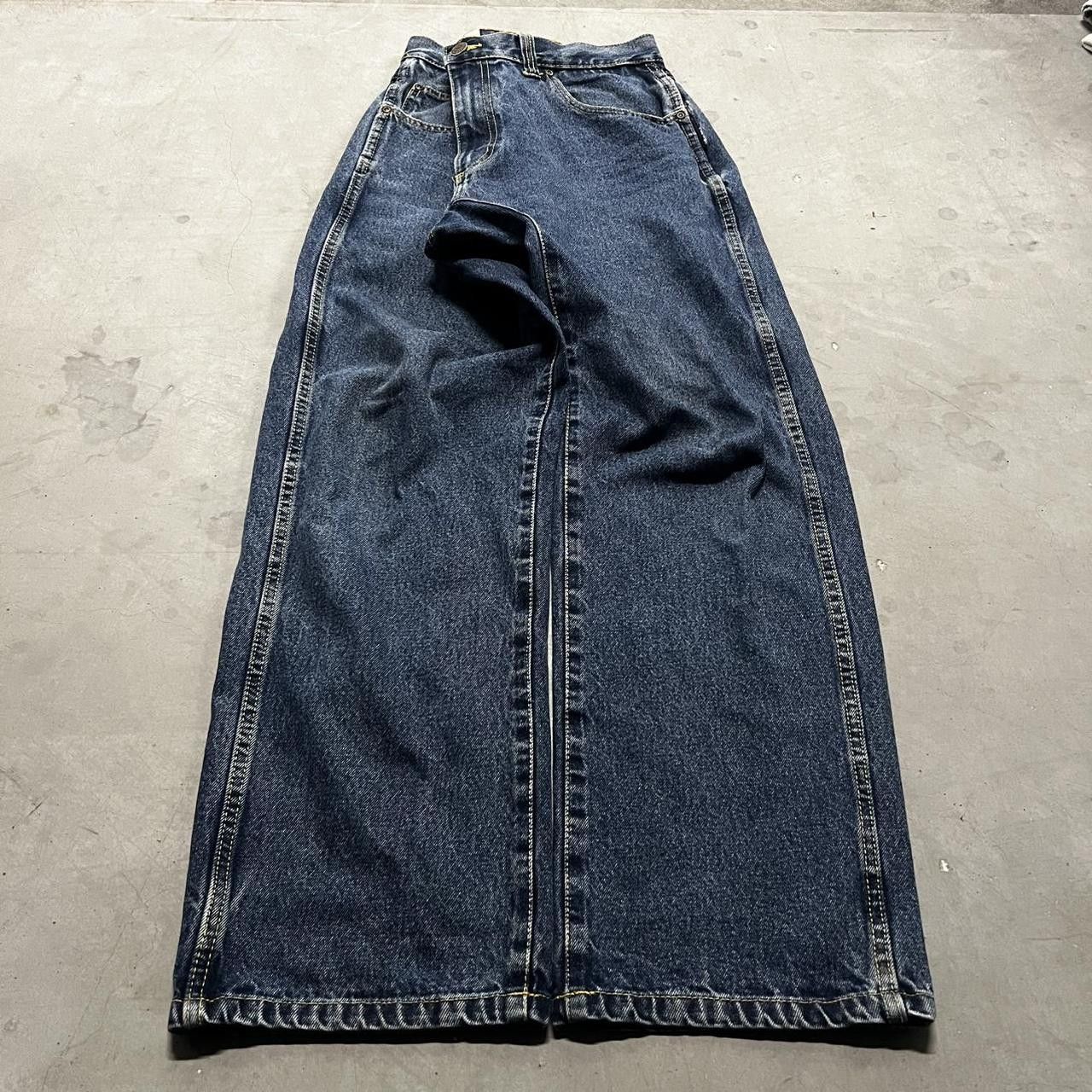 Vintage Vintage Y2K Baggy Workwear Red Head Dark Wash Denim Jeans Size US 36 / EU 52 - 3 Thumbnail