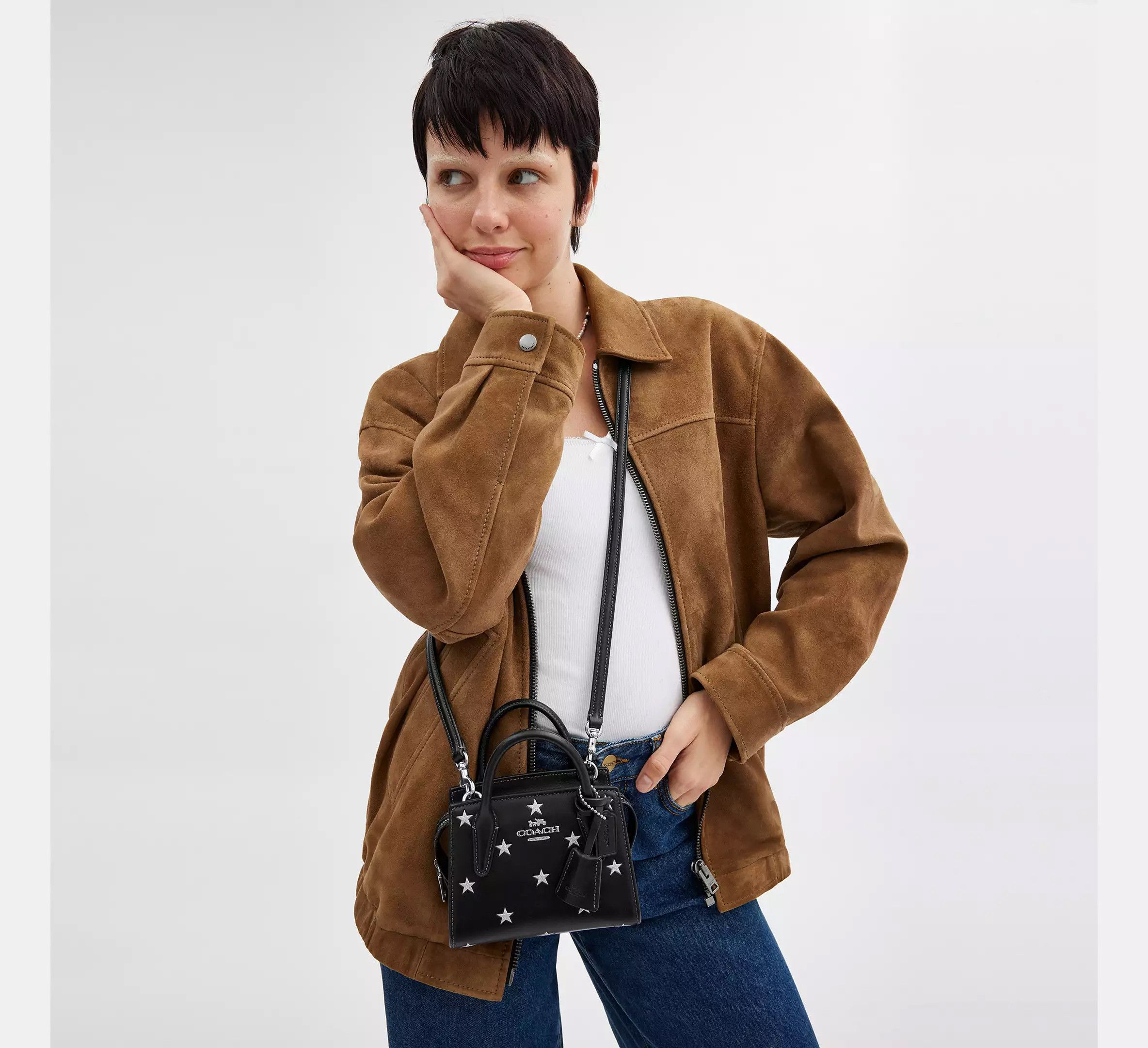 Coach Andrea Mini Carryall Bag With Star Print CW306 Size ONE SIZE - 8 Thumbnail