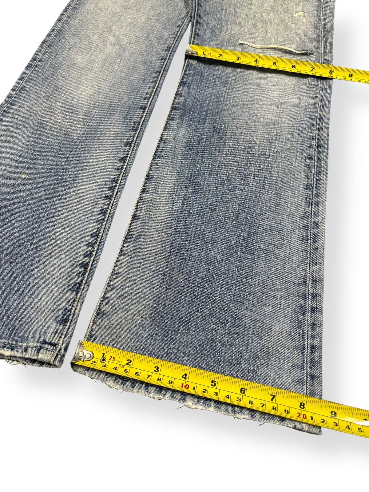 Balenciaga × Gap × Yeezy Vintage Gap 1969 Faded Slim Bootcut Distressed Grunge Jeans Size US 30 / EU 46 - 15 Thumbnail
