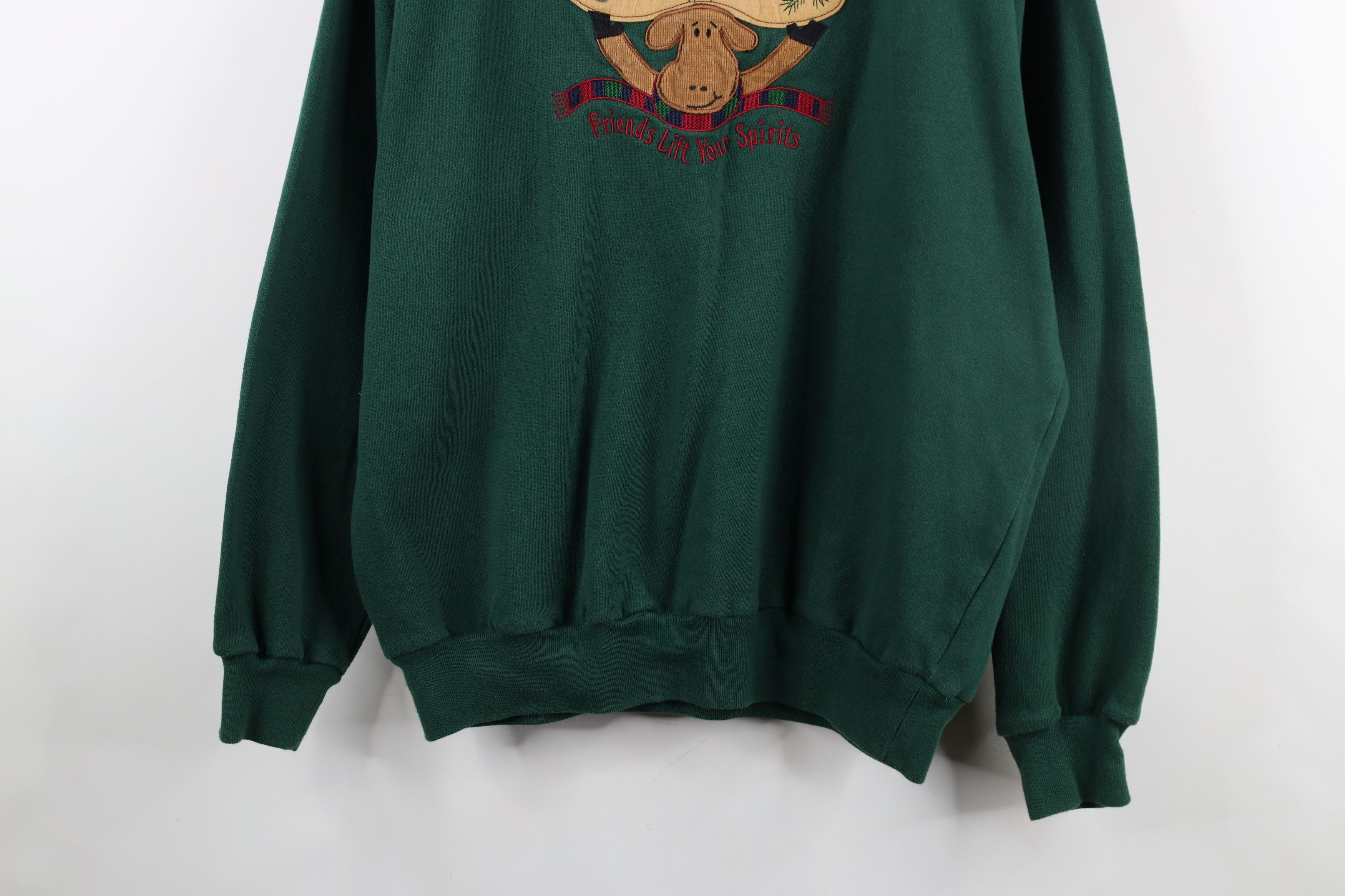 Vintage Vintage 90s Streetwear Nature Moose Bird Rabbit Sweatshirt Size L / US 10 / IT 46 - 3 Thumbnail