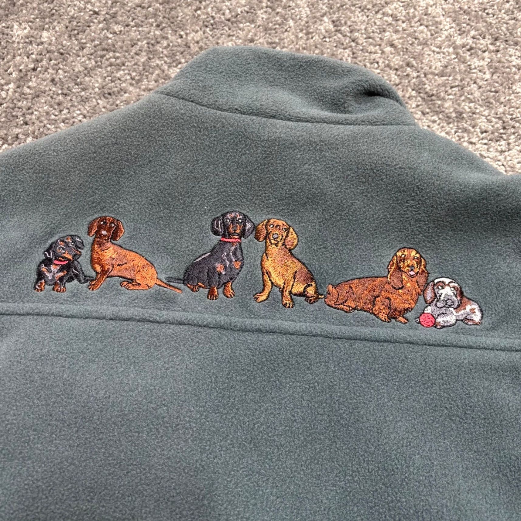 Vintage Dog Mom Vest Womens Medium Blue Reversible Embroidered Zip Pockets Charms Vest Women Blue Dog Theme Reversible Embroidered Zip Pockets Size M / US 6-8 / IT 42-44 - 5 Thumbnail
