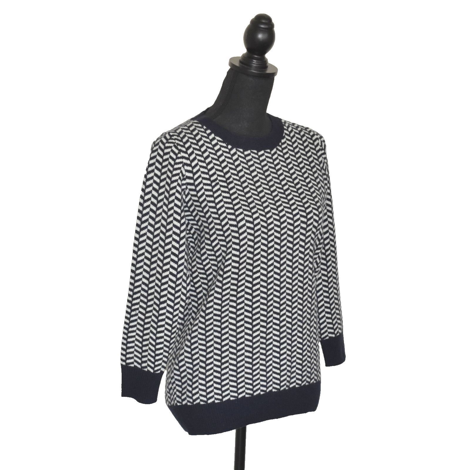 J.Crew NEW J CREW Herringbone Italian Cashmere Crewneck Sweater S Size S / US 4 / IT 40 - 2 Thumbnail