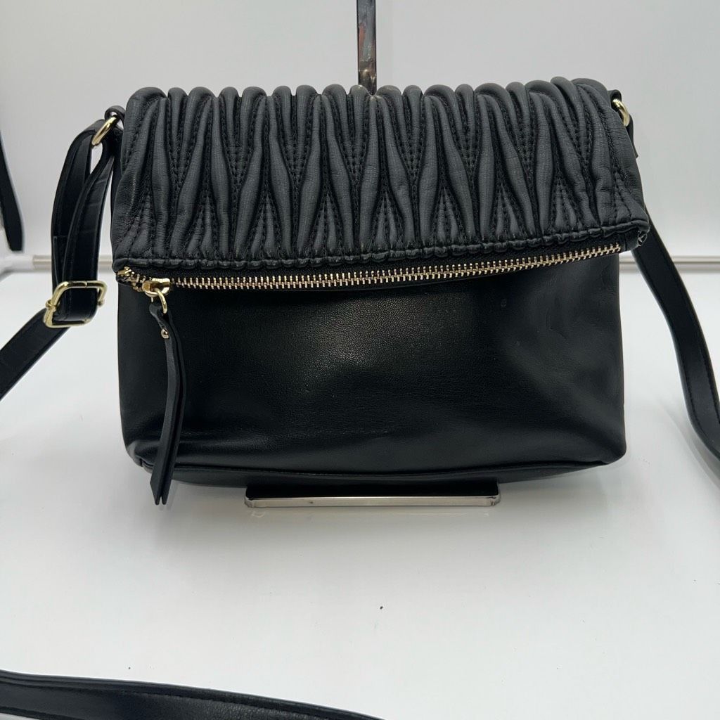 Other Max Studio Faux Leather Fold Over Pleated Flap crossbody Bag Size ONE SIZE - 3 Thumbnail
