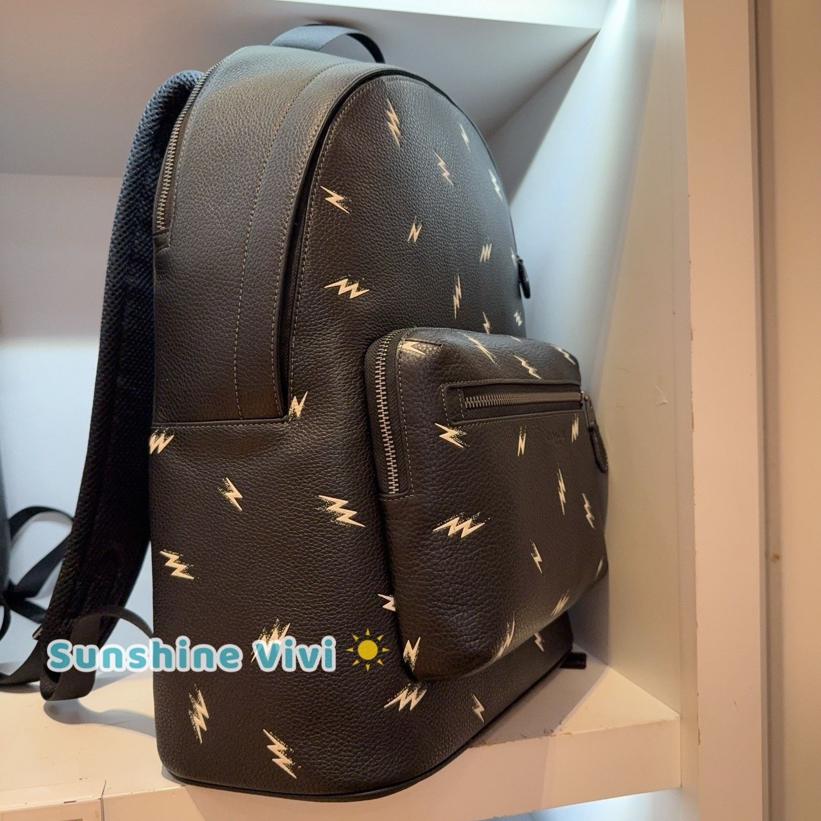 Coach NWT Coach West Backpack Lightning Bolt Gunmetal/Black CDC76 Size ONE SIZE - 2 Thumbnail