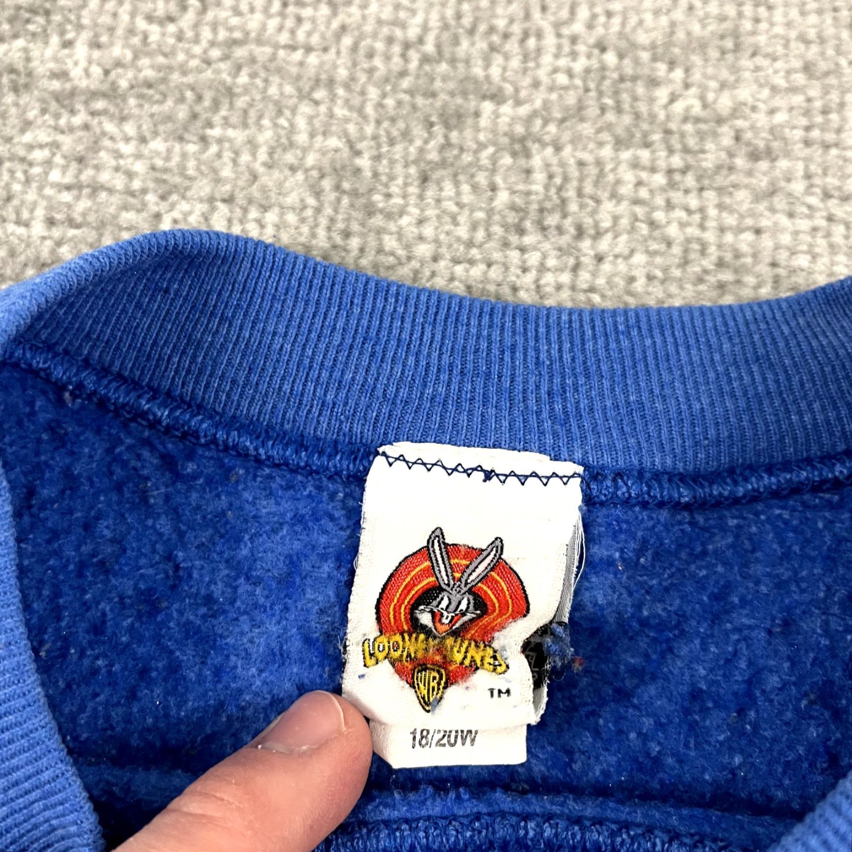 Vintage VINTAGE Looney Tunes Tweety Bird Sweatshirt Crew Neck XL Adult Blue 90s Cartoon Funny Pullover Men's Regular Size Static Size US XL / EU 56 / 4 - 2 Thumbnail