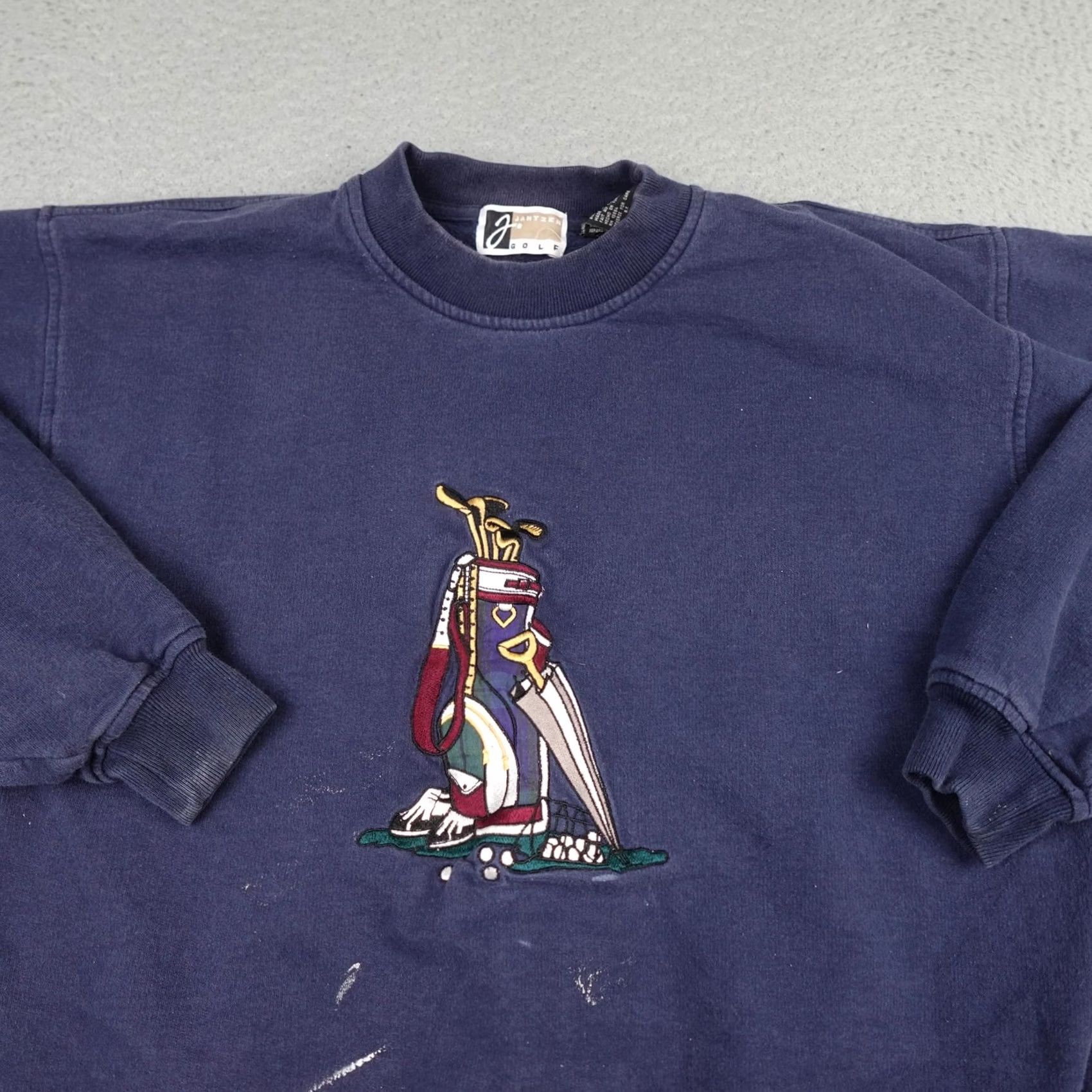 Jantzen VINTAGE Jantzen Sweatshirt Mens L Blue Embroidered Crewneck 90s Retro Golf Shirt Size US L / EU 52-54 / 3 - 4 Thumbnail