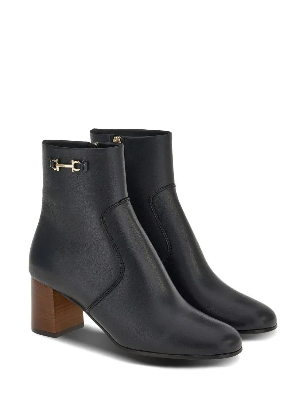 Salvatore Ferragamo o1y0326 Ankle Boots in Black Size US 9.5 / IT 39.5 - 2 Thumbnail
