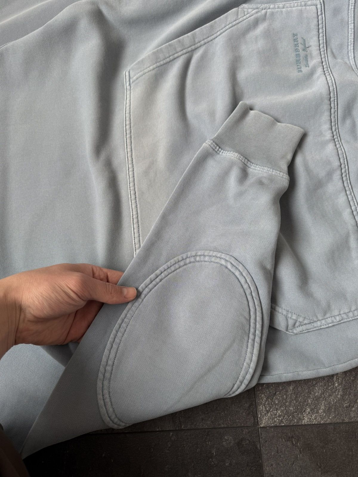 Burberry × Vintage Vintage Burberry blue sweatshirt Size US S / EU 44-46 / 1 - 7 Thumbnail