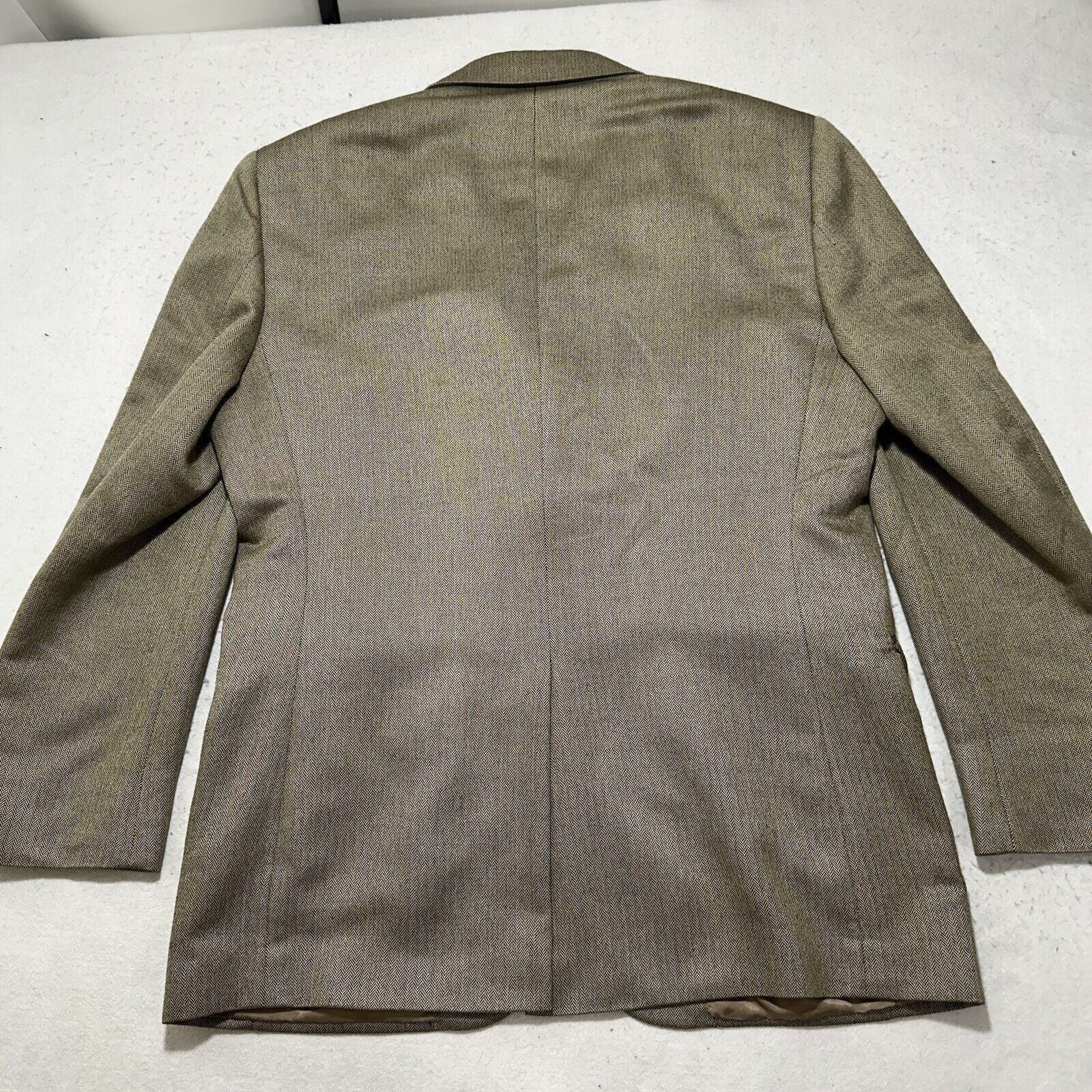 Jos. A. Bank Jos. A. Bank 42R Silk Camel Hair Herringbone Suit Jacket Size 42R - 14 Thumbnail