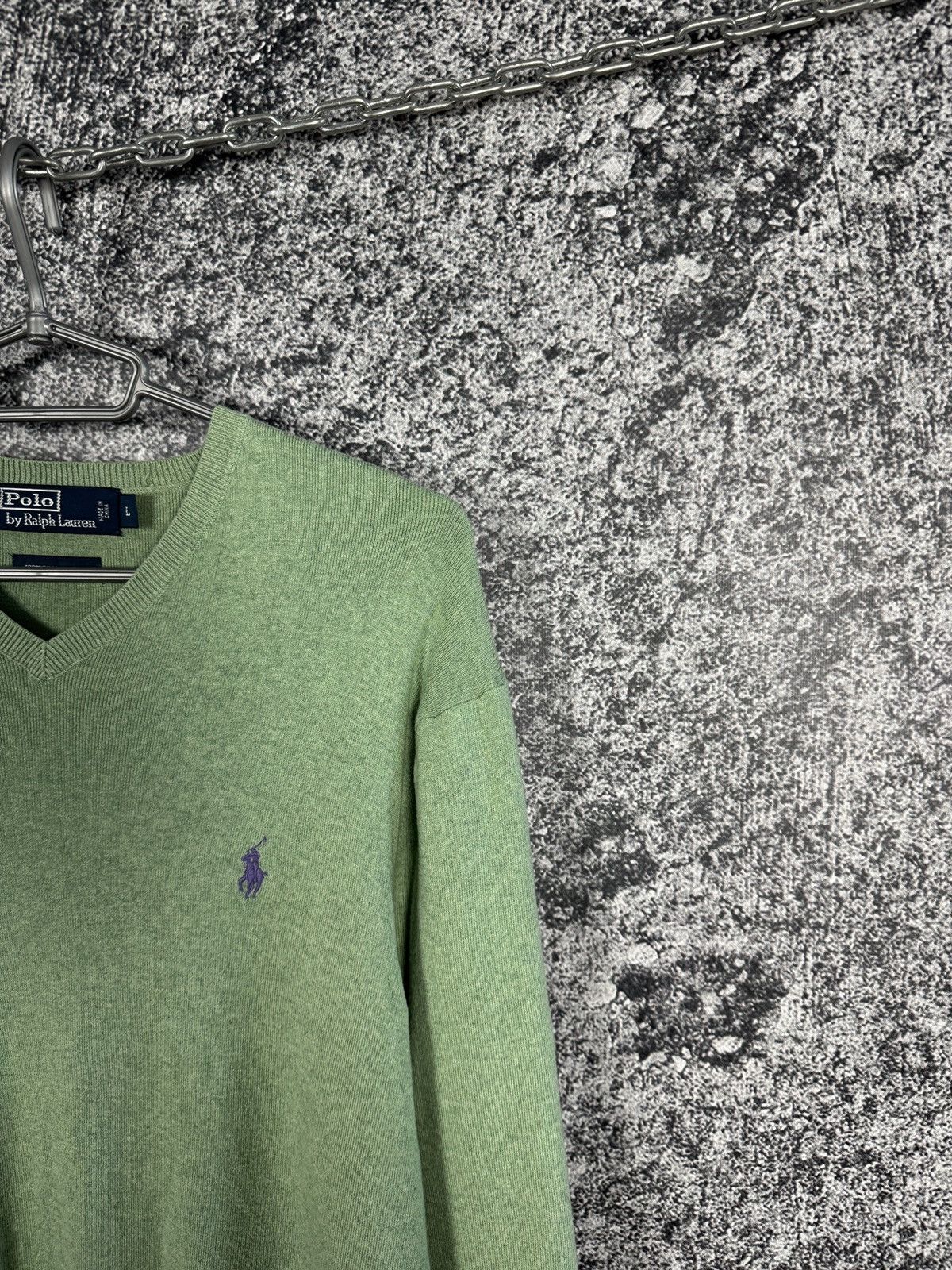 Polo Ralph Lauren Polo Ralph Lauren V-Neck Sweater Pullover Pima Cotton Size L Size US L / EU 52-54 / 3 - 2 Thumbnail