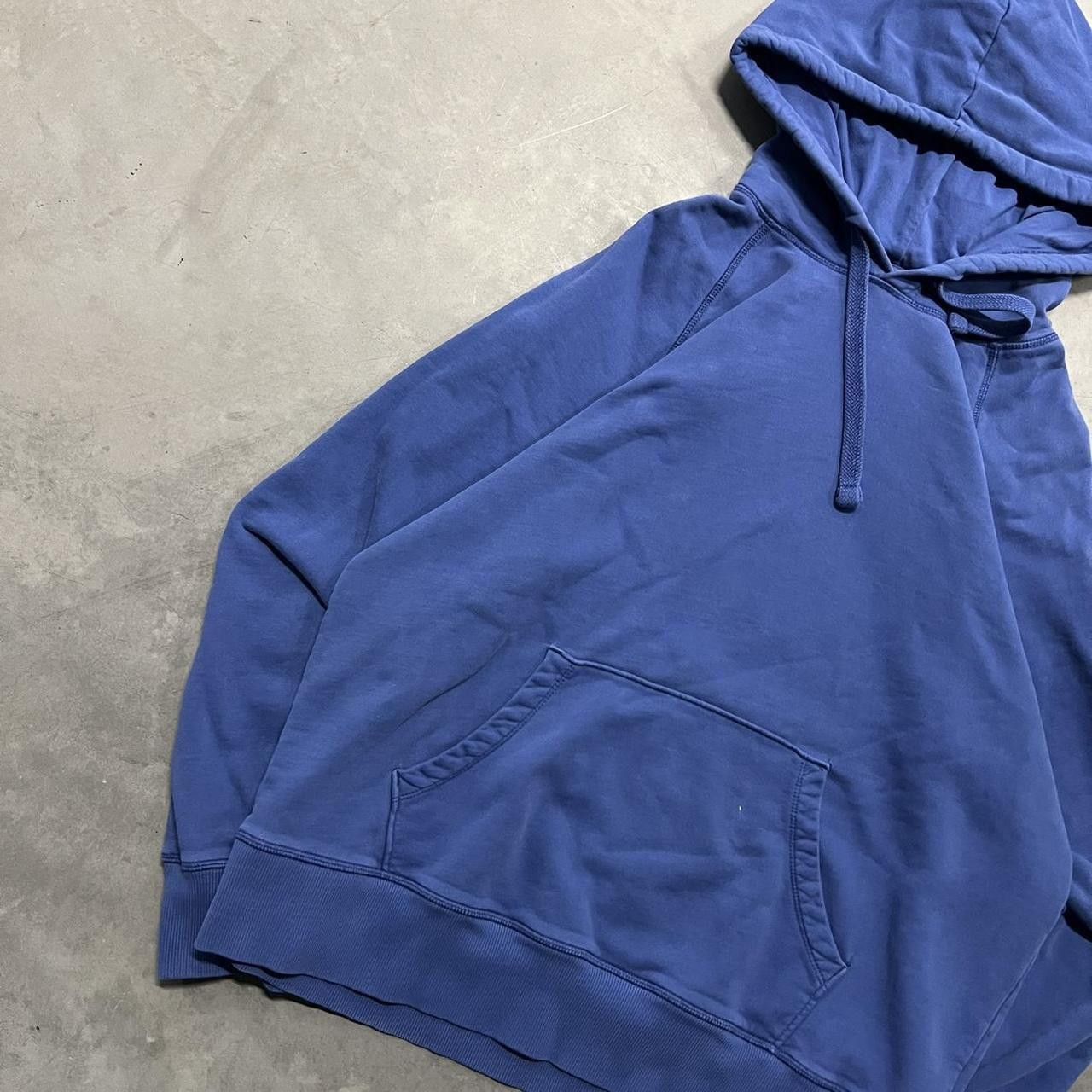 Vintage Crazy Vintage Y2K/2000s Blank Blue Great Quality Goodfellow Minimalistic essential Hoodie! Size US L / EU 52-54 / 3 - 2 Thumbnail