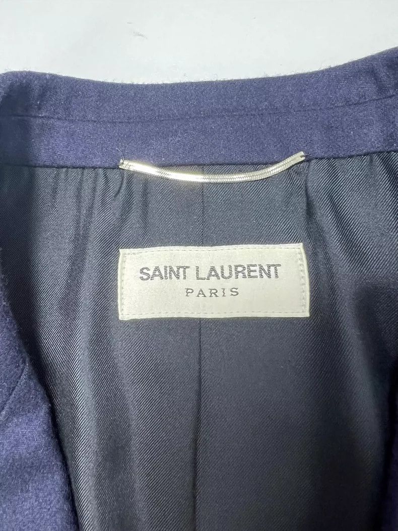 Saint Laurent Paris Saint Laurent 13fw First Year Dark Blue Bright Line Sword C Size 46R - 5 Thumbnail