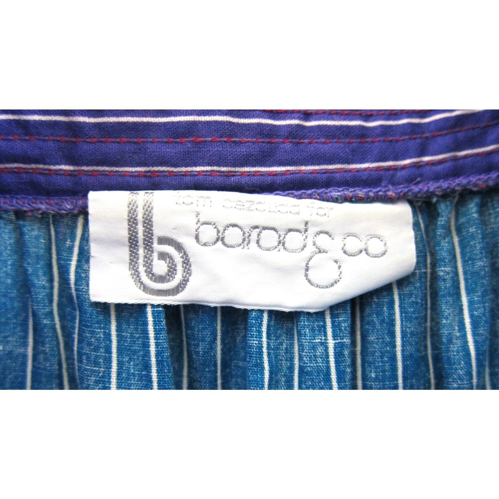 CO VINTAGE Tom Bezduda Barad & Co Blue Pink Purple Stripe Long Kaftan Maxi Dress M Size M / US 6-8 / IT 42-44 - 3 Thumbnail