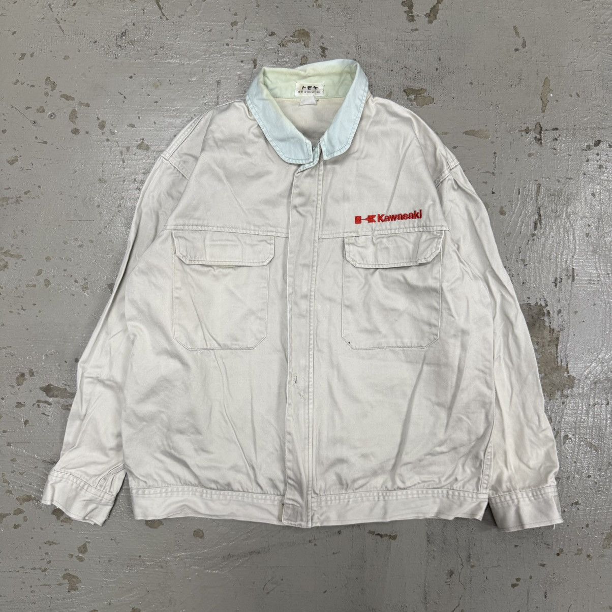 Japanese Brand Vtg Japan Kawasaki Motor Worker Jacket Size US M / EU 48-50 / 2 - 1 Thumbnail
