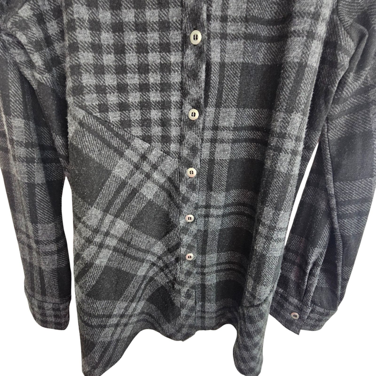 Soft Surroundings Soft Surroundings Womens Paramour Plaid Soft Knit Top Size S Size S / US 4 / IT 40 - 3 Thumbnail