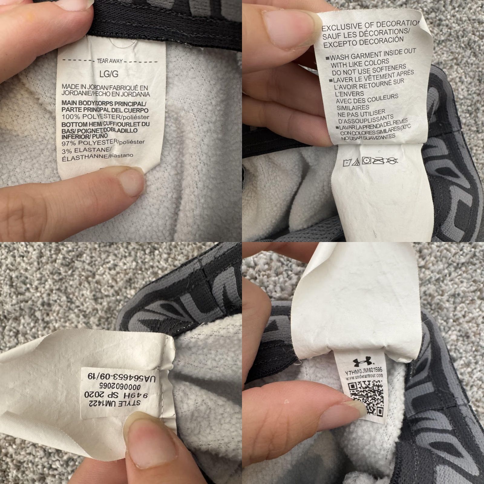 Under Armour Under Armour Sweatpants Mens Large Gray Athletic Joggers 1847 Knight Logo Drawstring Pants Regular XS? Size US 33 - 8 Thumbnail