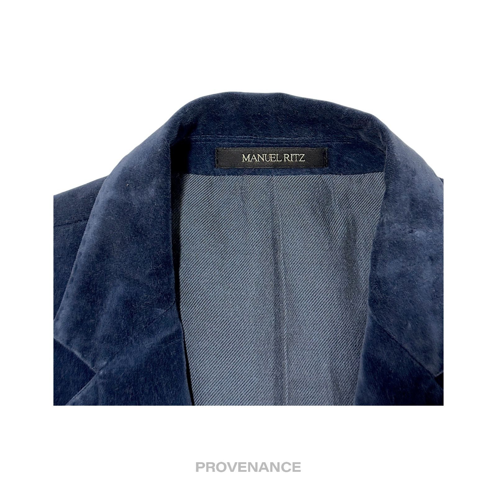 Manuel Ritz 🔴 Manuel Ritz Blazer Jacket - Blue Velour 50 (US 40) Size US M / EU 48-50 / 2 - 7 Thumbnail