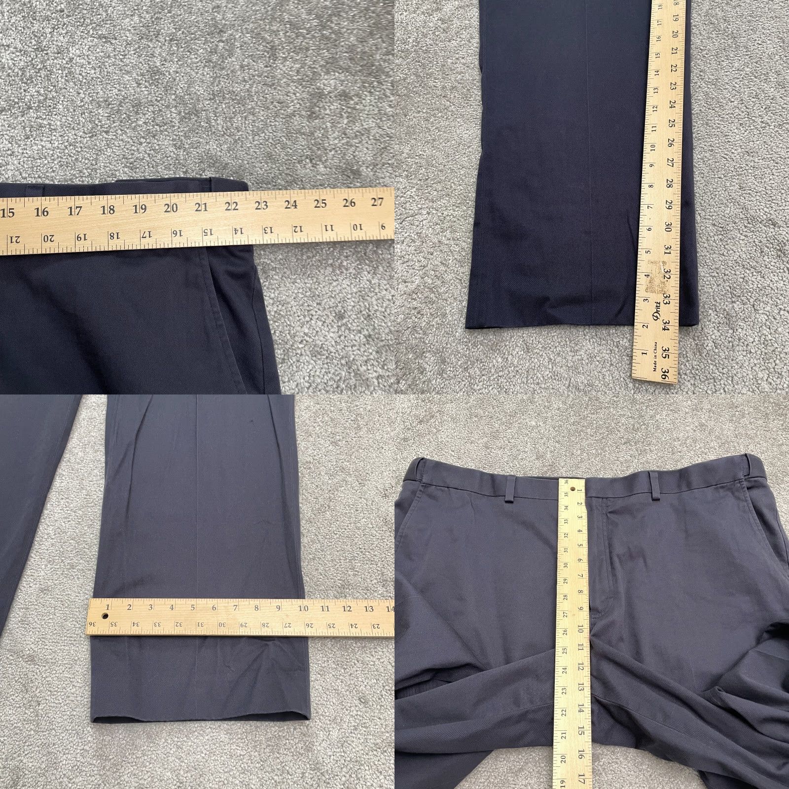Vintage L.L. Bean Pants Men 44 Blue Comfort Waist Dress Straight Leg 100% Cotton Classic Vintage No Size US 44 / EU 60 - 9 Thumbnail