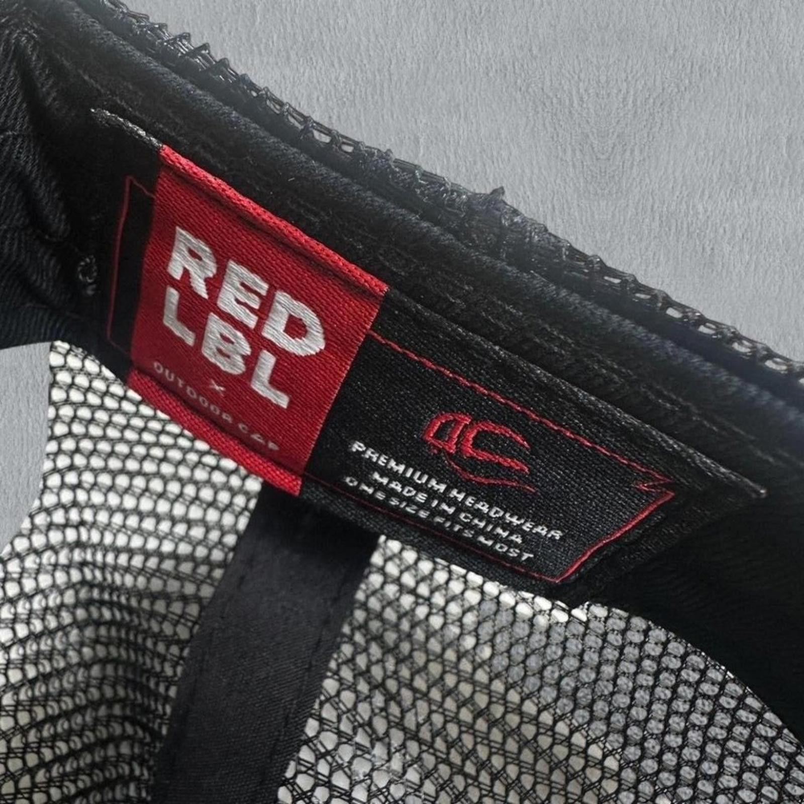 Other Trucker Hat Stripes Mesh Black Snap Back Short Bill RED LBL Size ONE SIZE - 6 Thumbnail