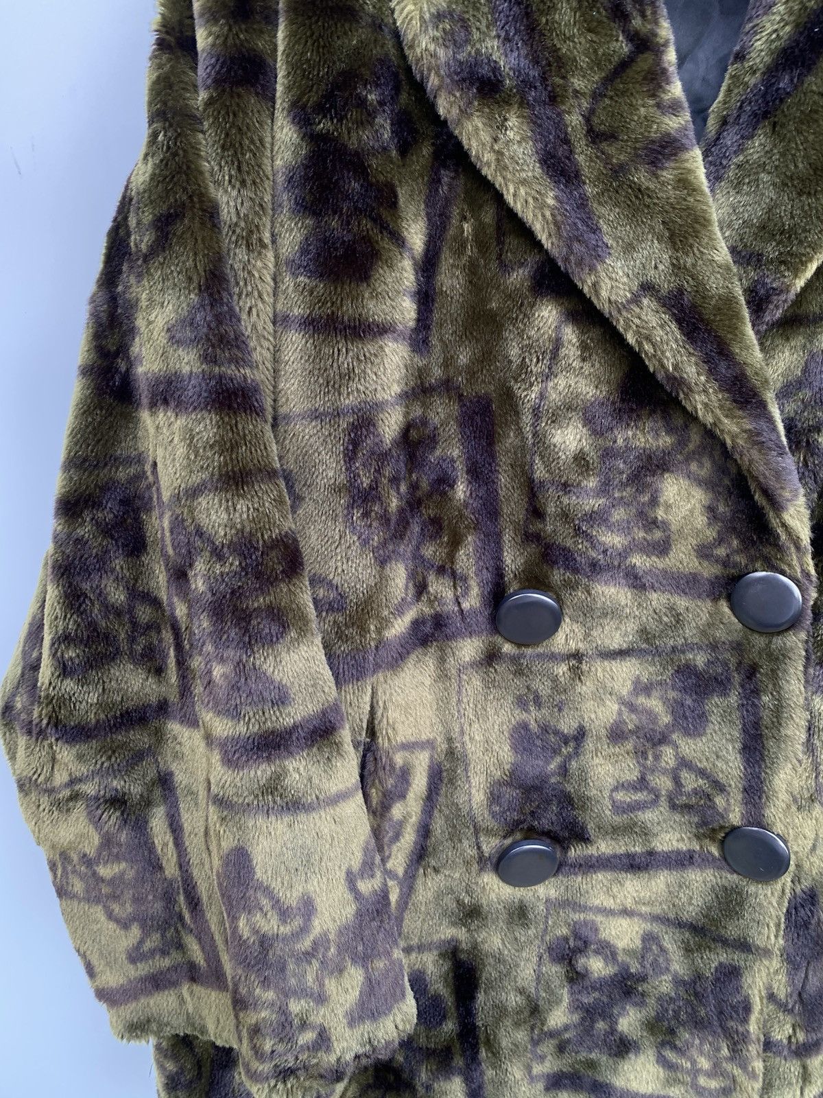 Mickey Mouse 1992 Apparence x Mickey Mouse Faux Fur Double Breasted Coat Size US M / EU 48-50 / 2 - 6 Thumbnail