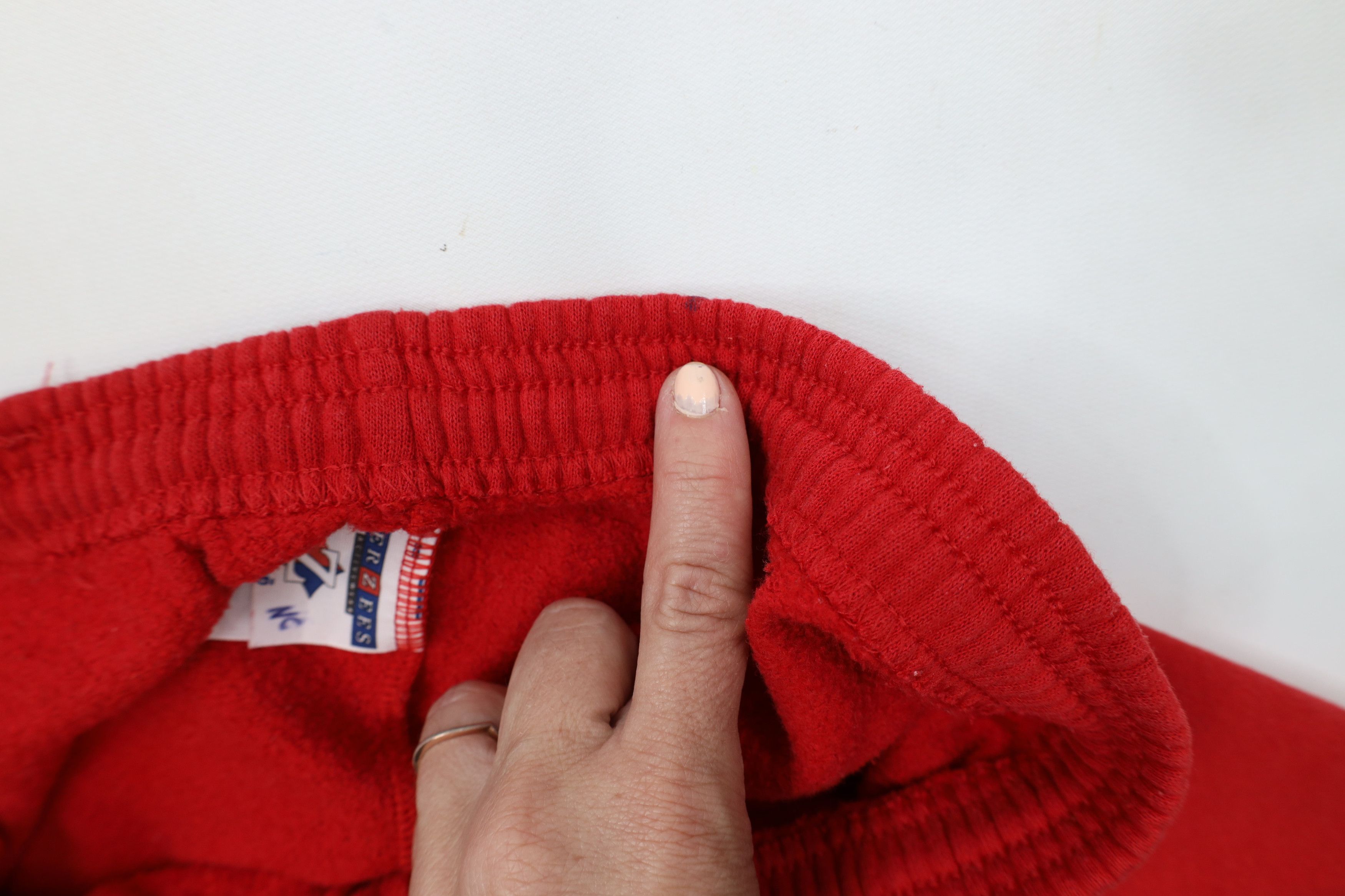 Vintage Vintage 90s Streetwear Blank Sweatpants Pants Red USA Size US 34 / EU 50 - 11 Thumbnail