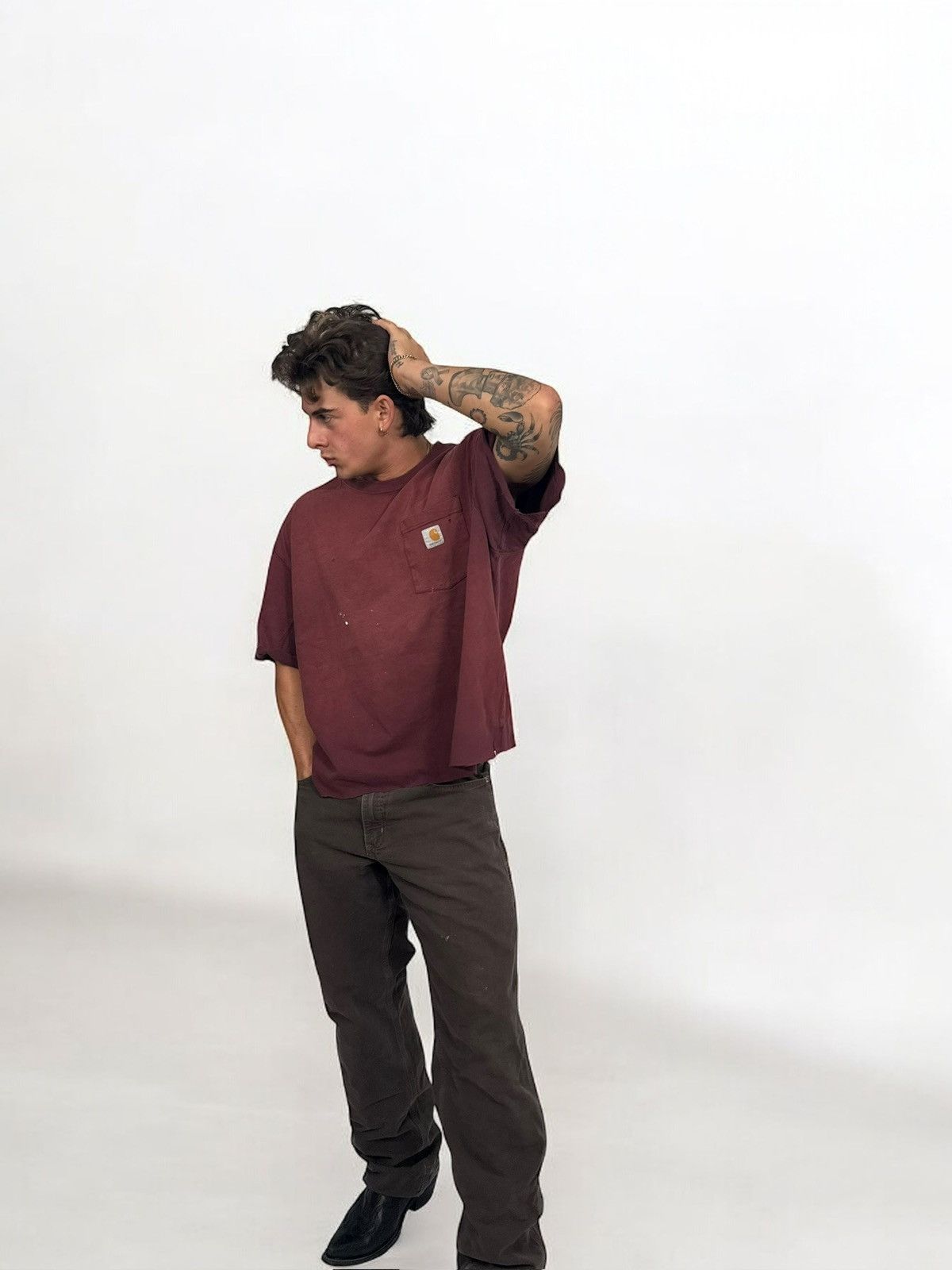 Carhartt × Vintage Faded Carhartt Tee Size US XL / EU 56 / 4 - 6 Thumbnail