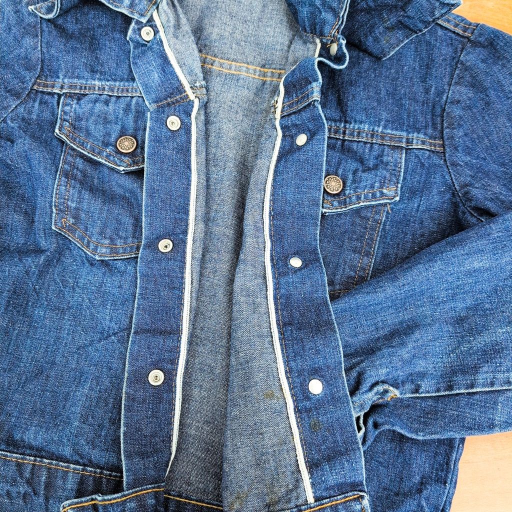 Vintage Ladies' Vintage Selvedge Denim Snap Button Jacket Size S / US 4 / IT 40 - 6 Thumbnail