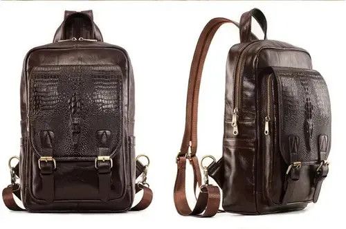 Genuine Leather × Japanese Brand Crocodile Emboss Leather Backpack Size ONE SIZE - 3 Thumbnail