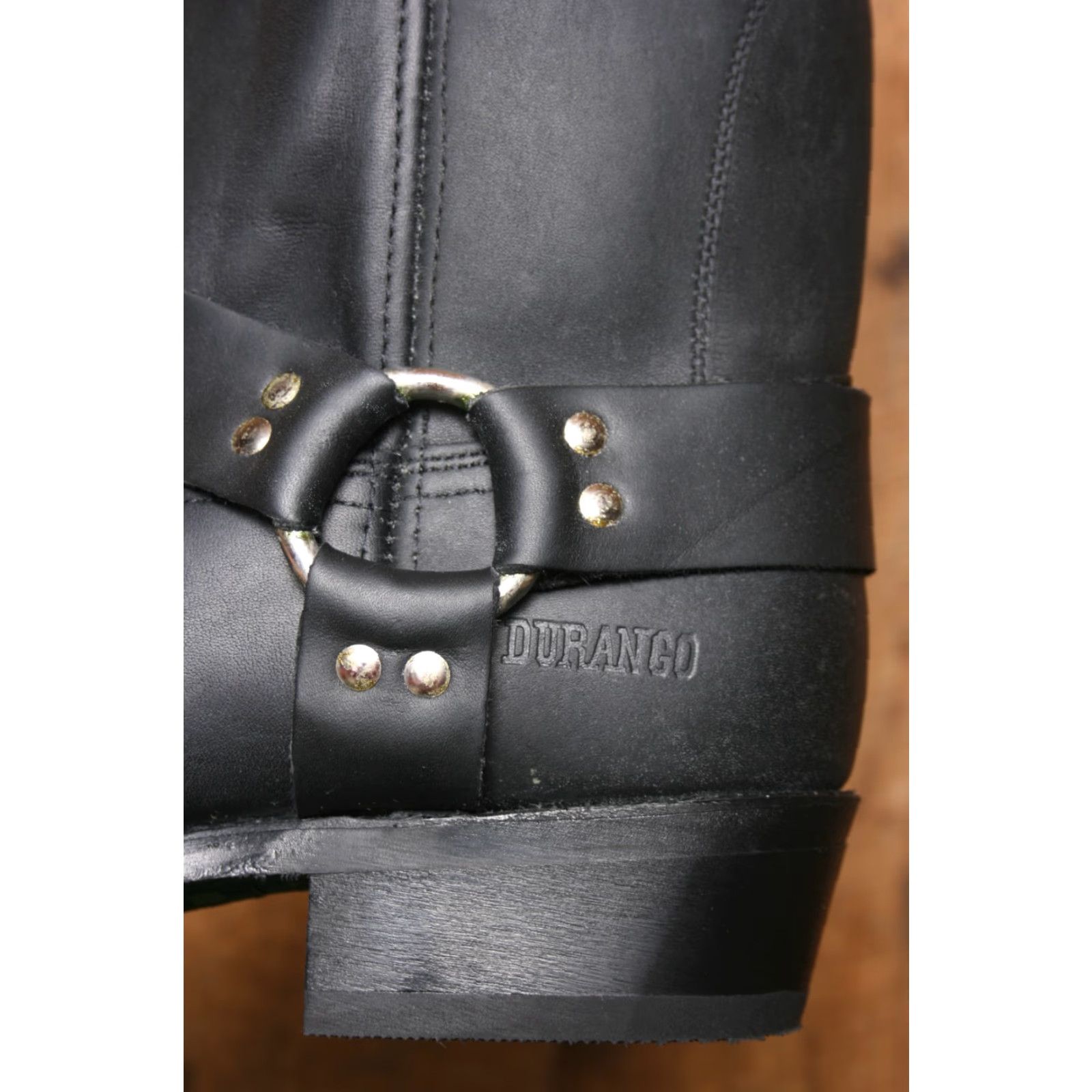 Durango VINTAGE Durango DB510 Black Leather Harness Motorcycle Boots 12 EE Made in USA Mens Boots Size US 12 / EU 45 - 7 Thumbnail