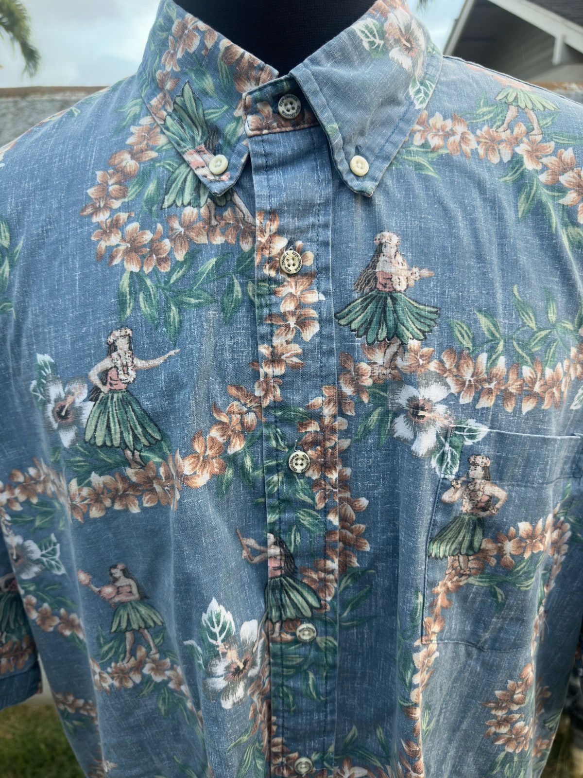 Reyn Spooner PreOwned Reyn Spooner Hawaiian Print Blue Men's XXL Size US XXL / EU 58 / 5 - 3 Thumbnail