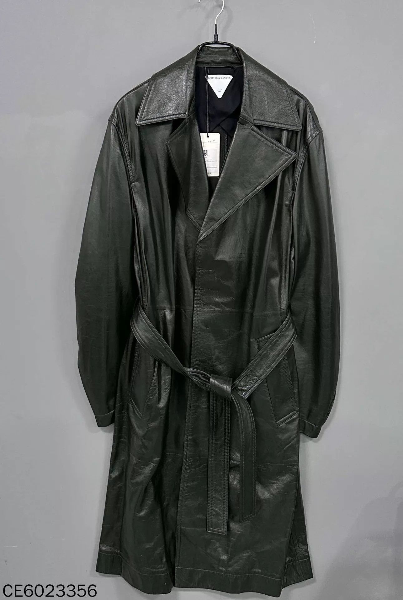 Bottega Veneta Bottega Veneta Dark Green Lambskin Coat 46 Size US S / EU 44-46 / 1 - 1 Thumbnail