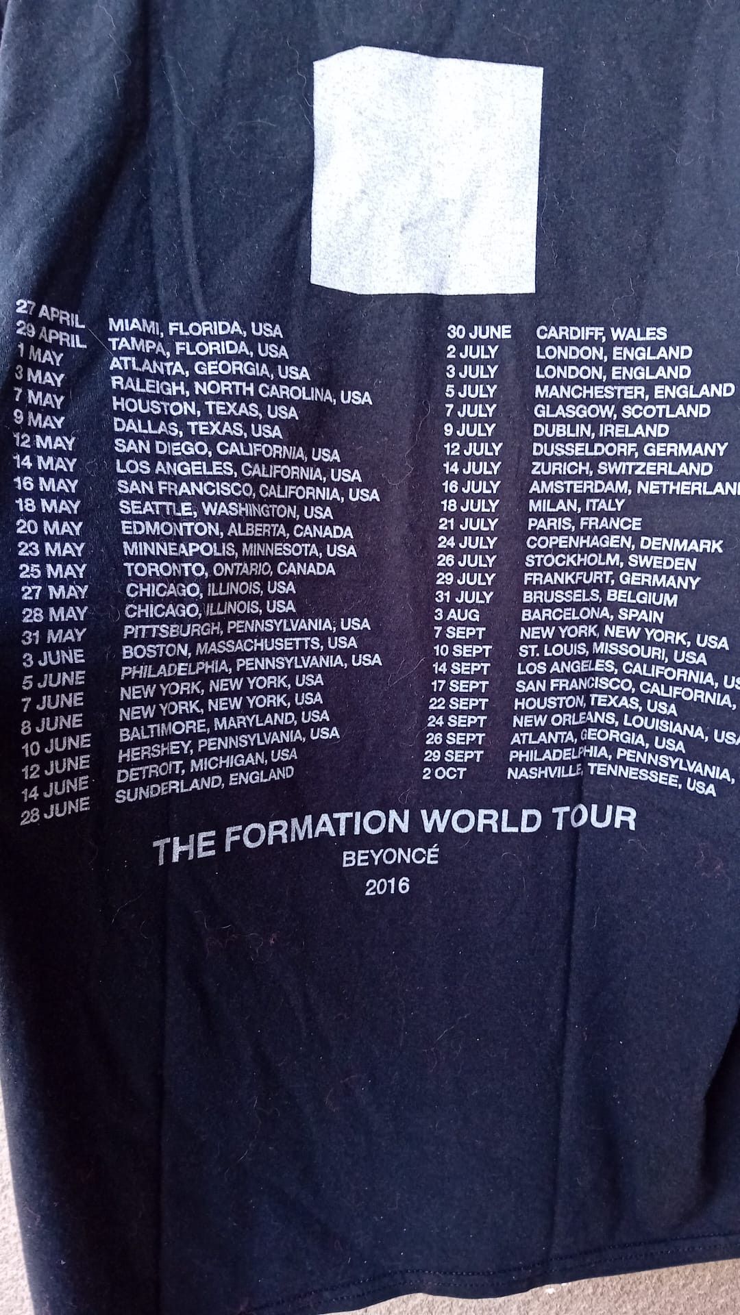 Band Tees × Beyonce Beyonce Formation World Tour 2016 Butterfly T-shirt sz M Size US M / EU 48-50 / 2 - 5 Thumbnail