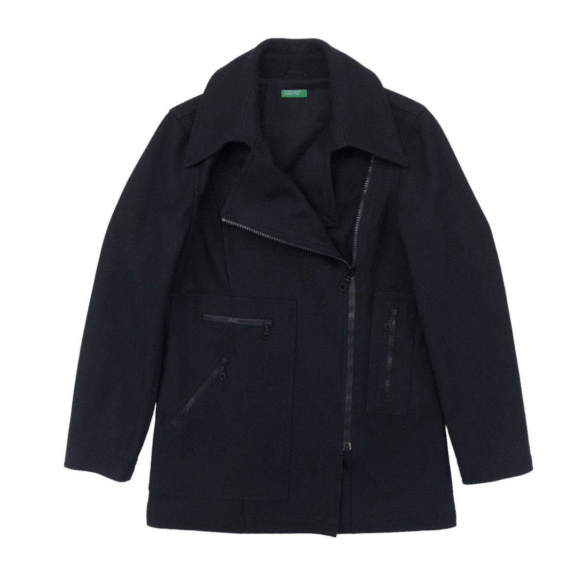 Benetton Grails‼️United Colors Benetton Zipper Blazer suit slim black Size US M / EU 48-50 / 2 - 8 Thumbnail