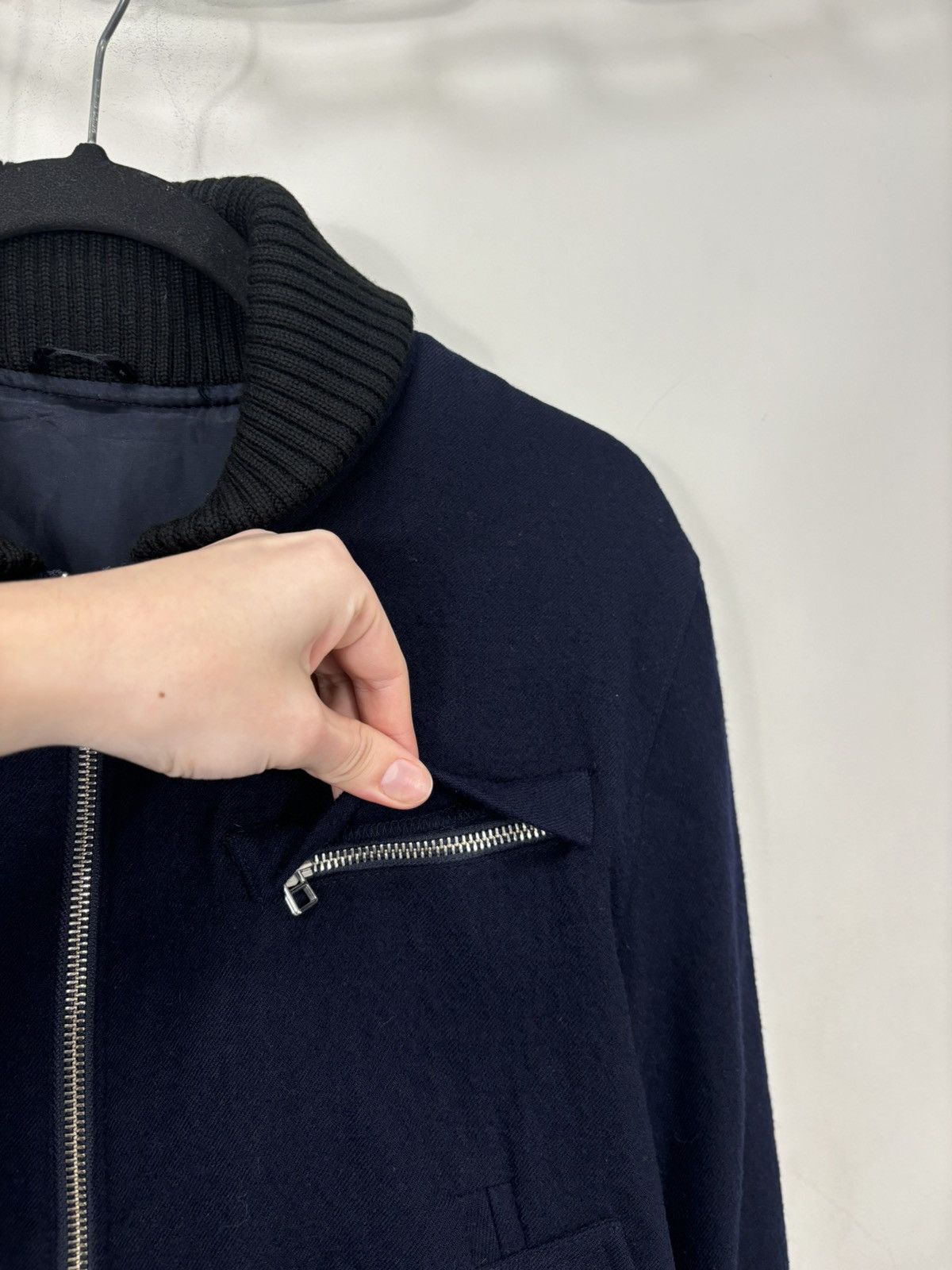 Acne Studios Acne Studios AW07 Vintage Men’s Navy Blue Wool Bomber Jacket Size US M / EU 48-50 / 2 - 9 Thumbnail