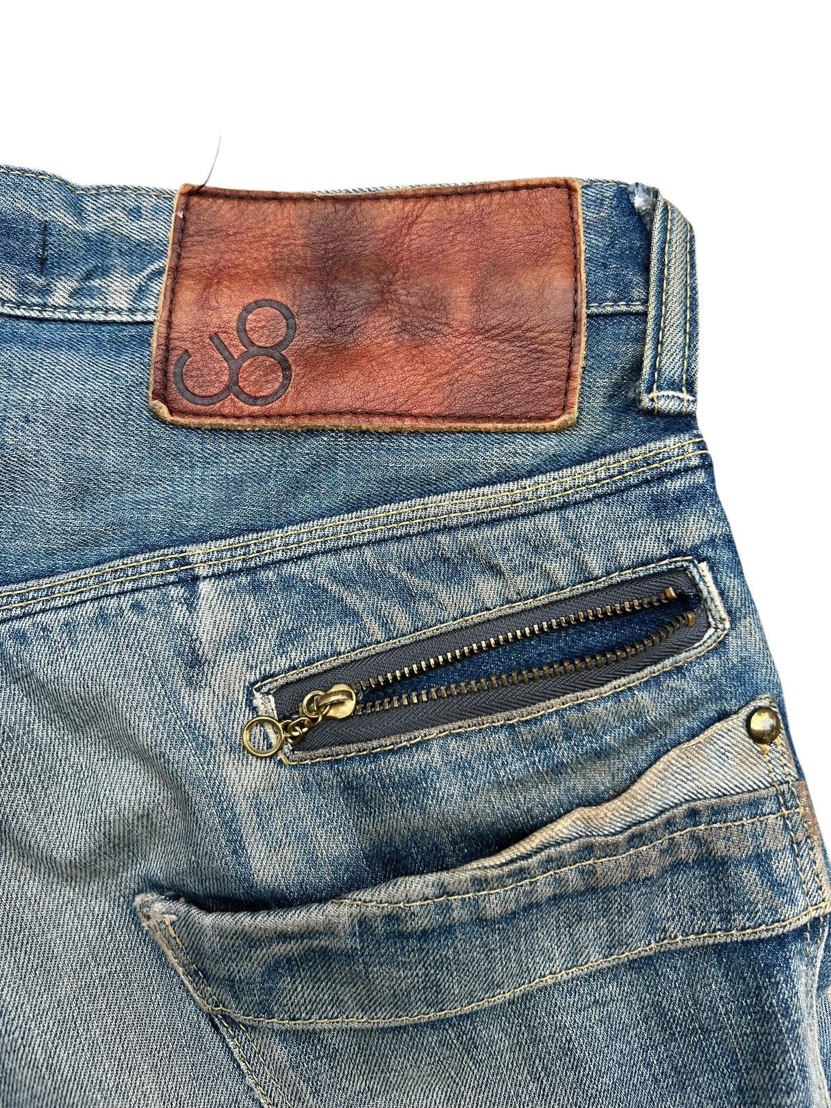 Johnbull John Bull Japan Mudwash Distressed Denim Jeans 30x33 Size US 30 / EU 46 - 8 Thumbnail