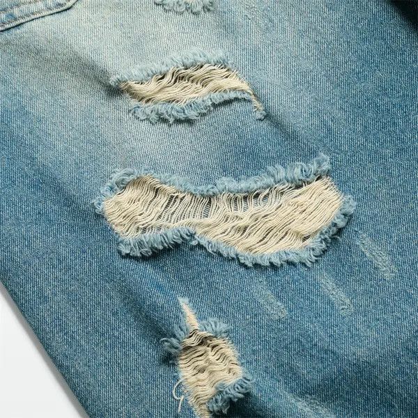 Japanese Brand VIBE American distressed men's vintage wrinkled ripped jeans Size US 32 / EU 48 - 5 Thumbnail