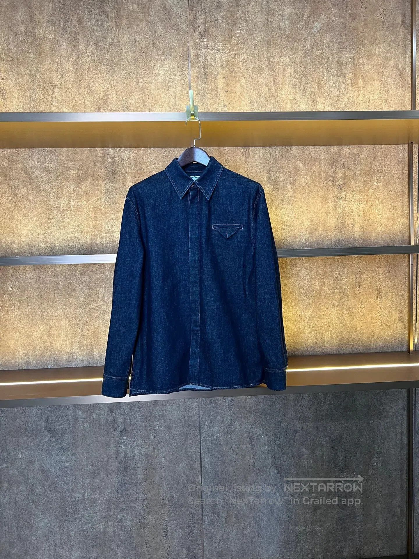 Bottega Veneta Bottega Veneta Triangle Logo Denim Shirt| Size US S / EU 44-46 / 1 - 1 Thumbnail