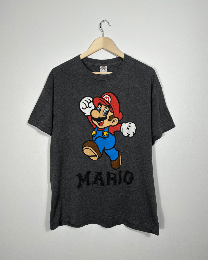 Nintendo Vintage Delta Pro Weight Nintendo Mario Gray T-Shirt Size XL Size US XL / EU 56 / 4 - 2 Thumbnail