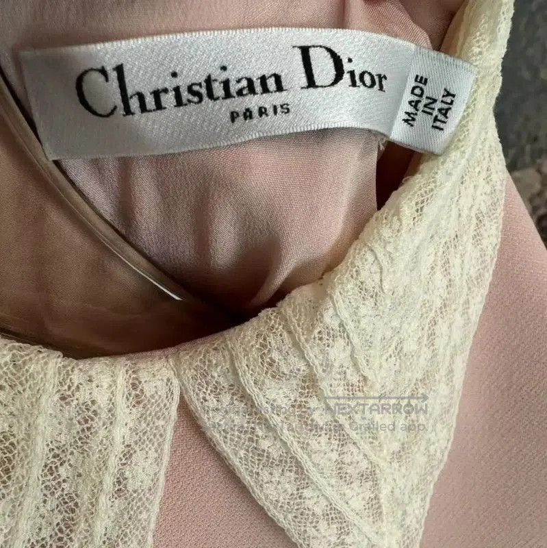 Dior Dior Pink Wool Dress with Lace Collar . Size M / US 6-8 / IT 42-44 - 4 Thumbnail