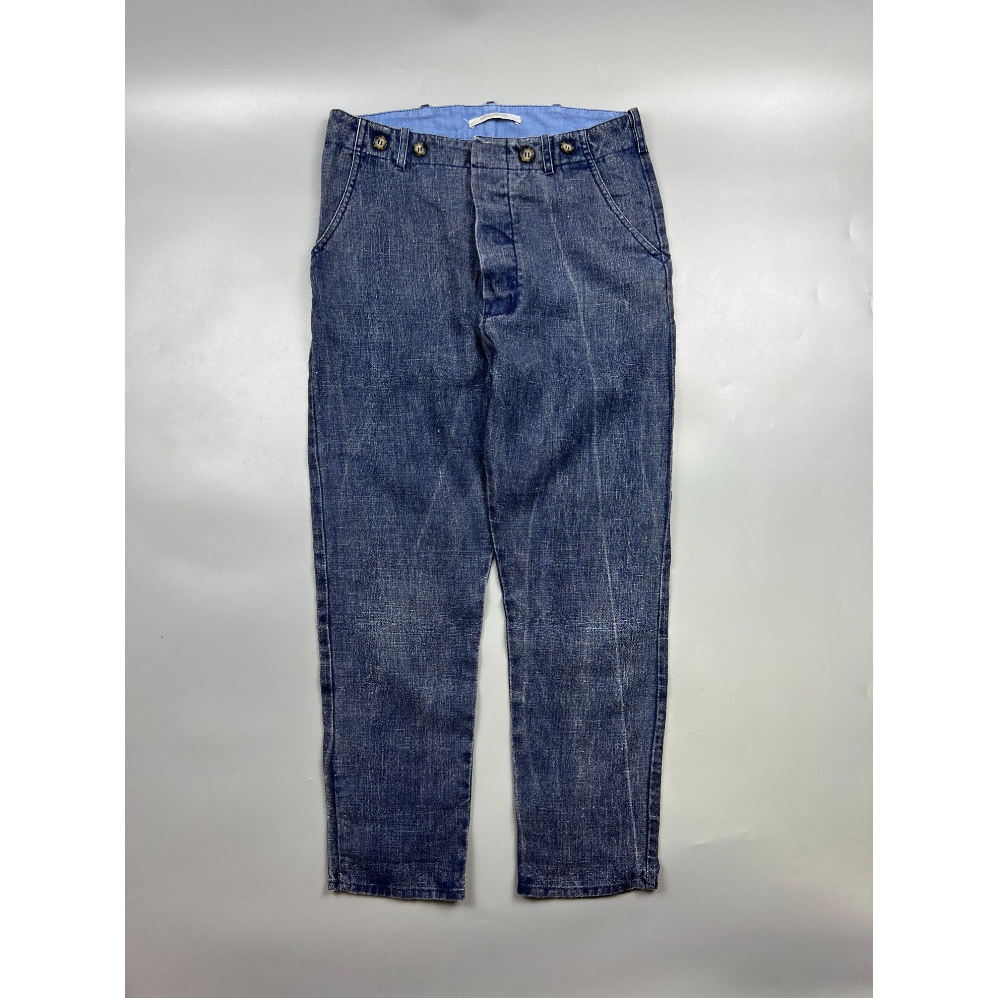 Ermanno Gallamini Ermanno Gallamini Linen Stonewashed Pants (Y0951) Size US 30 / EU 46 - 1 Thumbnail