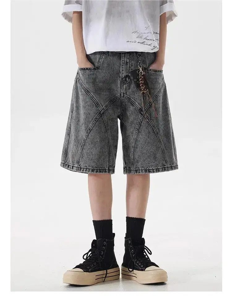Japanese Brand × Jean Retro structured loose denim shorts Size US 30 / EU 46 - 1 Thumbnail
