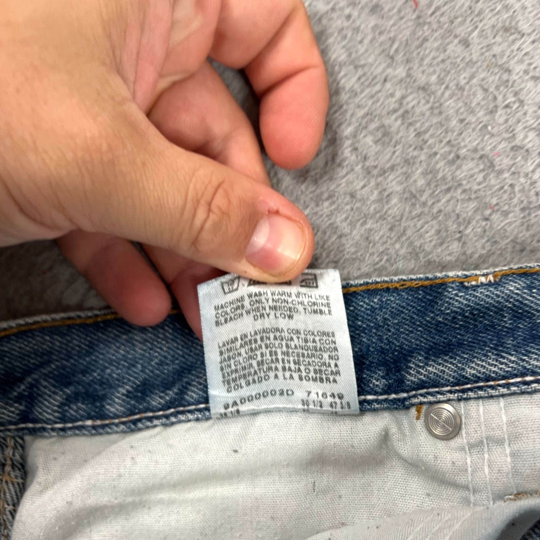 Wrangler VINTAGE Wrangler Jeans Mens 36x30 Regular Fit Blue Cotton Denim 90s Straight Casual Size US 36 / EU 52 - 7 Thumbnail