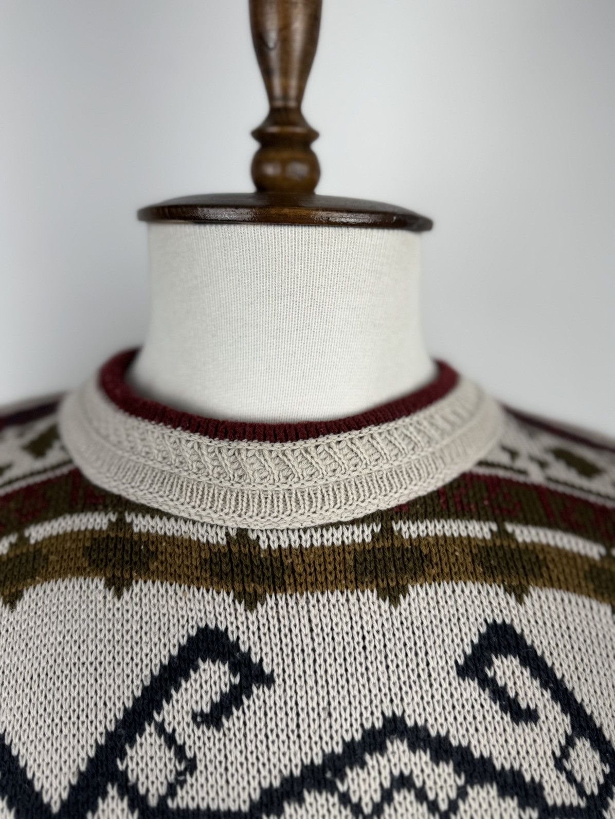 Japanese Brand × Vintage Vintage Evolution Acrylic Retro 90’ Sweater Abstract Jumper Size US M / EU 48-50 / 2 - 3 Thumbnail