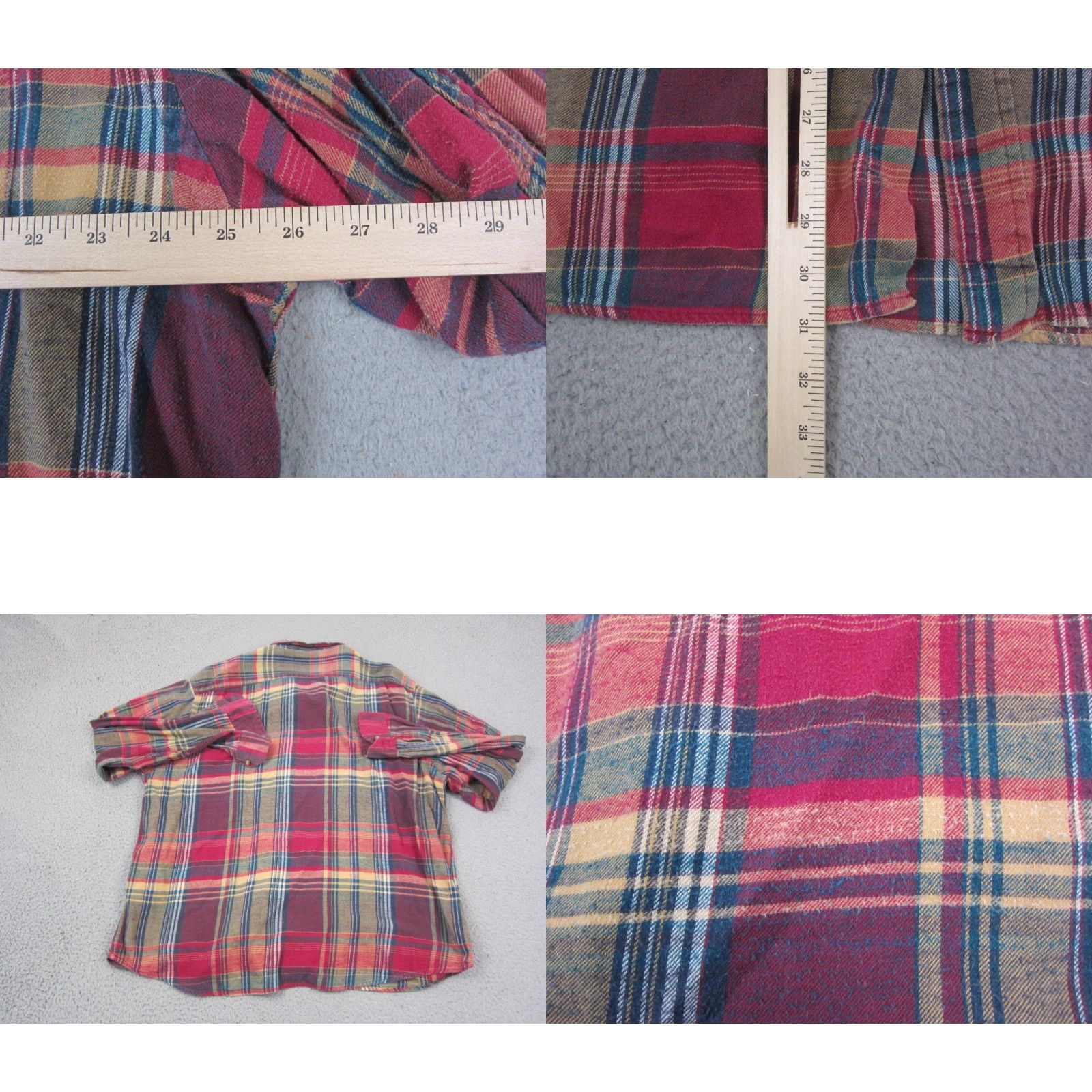 Arrow VINTAGE Arrow Shirt Lot of 2 2XL Blue Plaid Button-Up Men Size US XXL / EU 58 / 5 - 8 Thumbnail