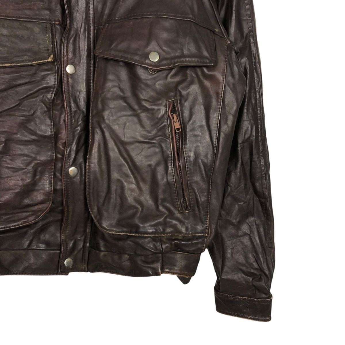 Vintage 🔥VINTAGE BIKER LEATHER JACKET CAMPRI BLANKET ISSEY MIYAKE Size US M / EU 48-50 / 2 - 7 Thumbnail